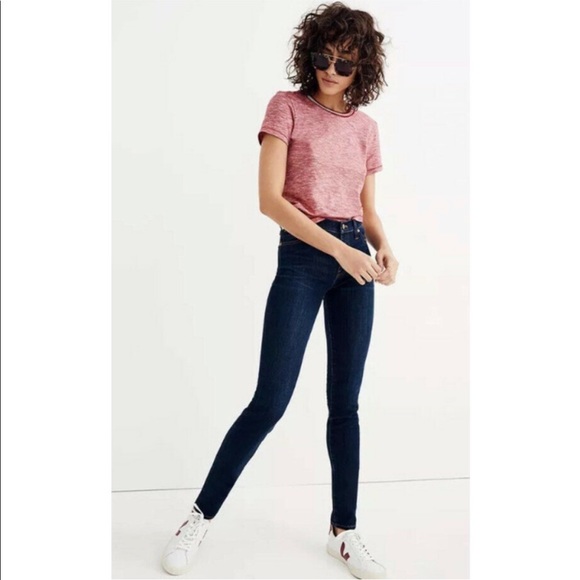 Madewell 9” High-Rise Skinny Jeans in Larkspur Dark Wash Size 24 - Picture 1 of 9